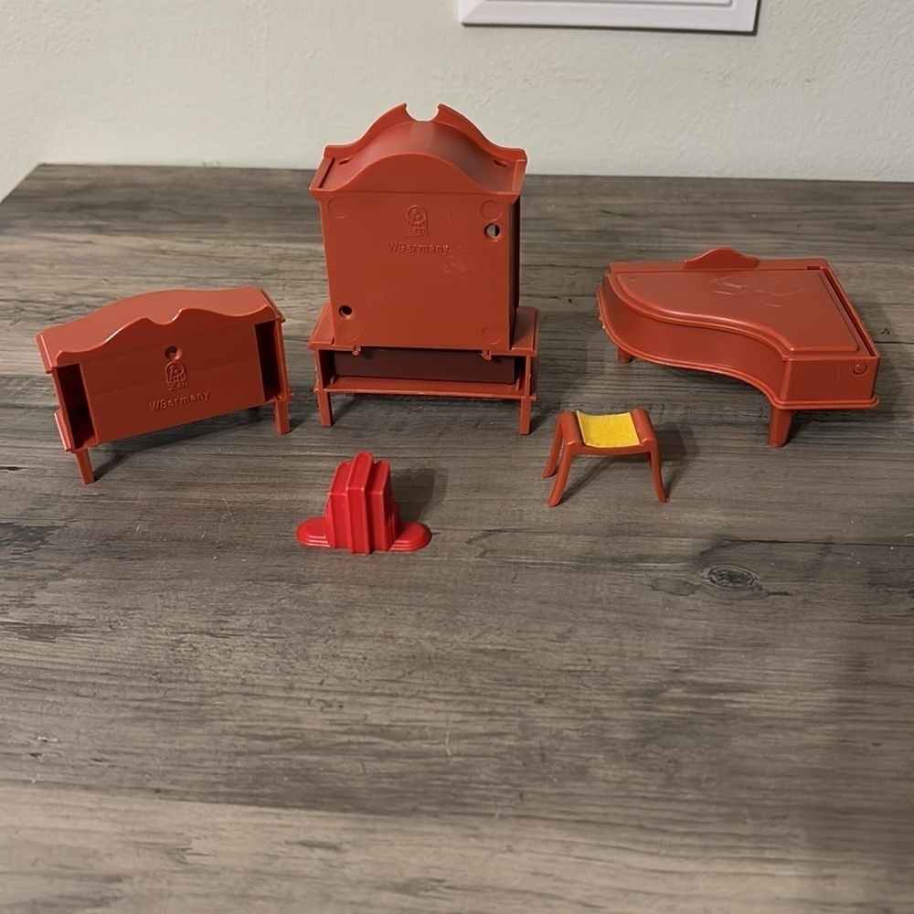 VINTAGE Plastic furniture for living room/dollhouse, JEAN W. Germany 70s - Picture 10 of 16